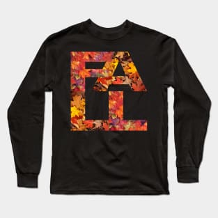 Falling for Autumn: Leafy Letters Tee Long Sleeve T-Shirt